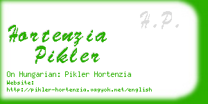 hortenzia pikler business card